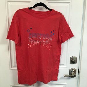 NWT Cat & Jack Red Tshirt w/Everyone Together - Size XXL (18)